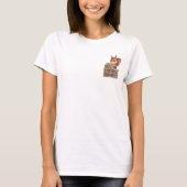 Whimsical Squirrel Librarian Reading T-shirt (Voorkant)
