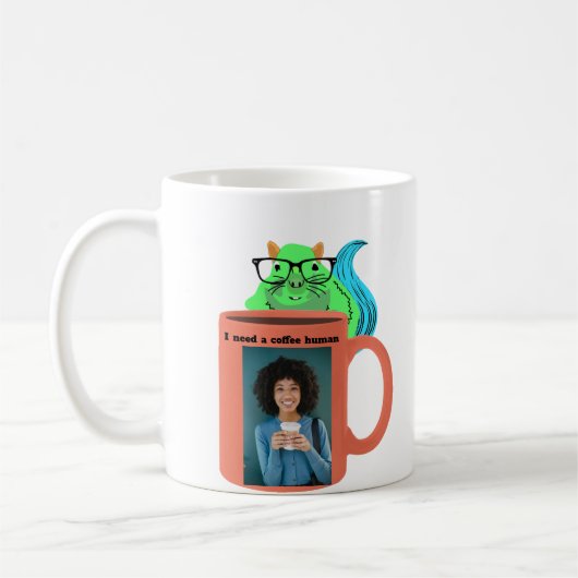 Whimsical Squirrel Thème Café Mug (Gauche)