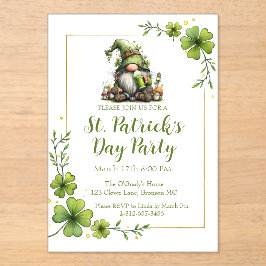 Whimsical St. Patrick’s Day Celebration Invite  Acryl Uitnodigingen