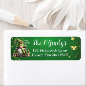 Whimsical St. Patrick's Day Kabouter Feest Etiket (Insitu)