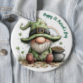 Whimsical St. Patrick's Day-kabouter Ronde Button 6,0 Cm (In situ)