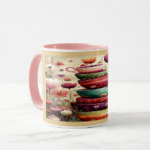 Whimsical Stacked Floral Teacups Art Mug (Devant gauche)