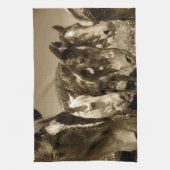 Whimsical Stallions Horse Kitchen Towel Theedoek (Verticaal)