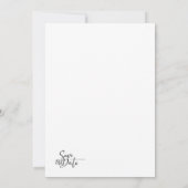 Whimsical Starry Night Script Modern Wedding  Kaart (Achterkant)