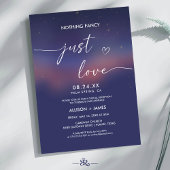 Whimsical Starry Night Script Modern Wedding Kaart