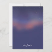 Whimsical Starry Night Script Modern Wedding Kaart (Achterkant)