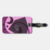 Whimsical Stars en Moon Bagagelabel (Achterkant horizontaal)