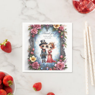 Whimsical Steampunk Elf Bruiloft Servet