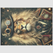 Whimsical  Steampunk Lion Decoupage Tissuepapier (Voorkant)