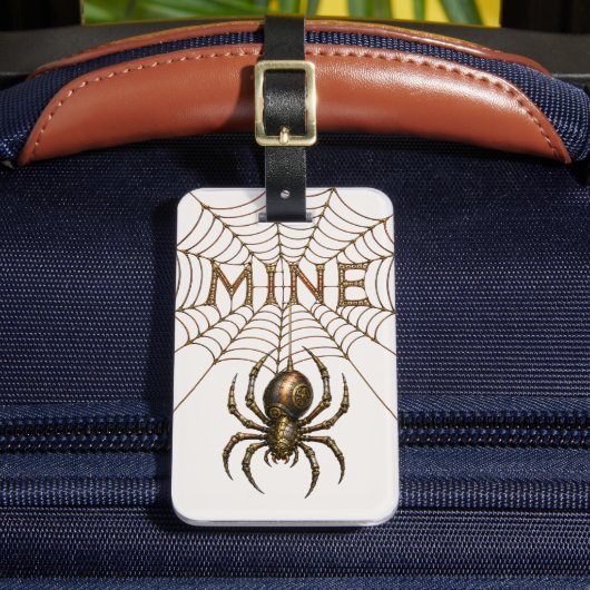 Whimsical Steampunk Spin & Web - VAN MIJ Bagagelabel (Voorkant Insitu 2)