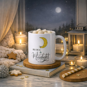Whimsical Ster en Maan Maneschijn Koffiemok