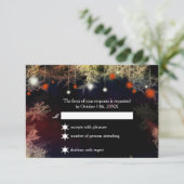 Whimsical Sterrennacht Forest Wedding RSVP (Staand voorkant)