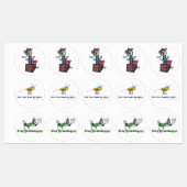 Whimsical Sticker Pack: Blue Grasshopper, doe het  (Vel)