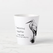 Whimsical Stork Doula Promotional Latte Mok (Voorkant)