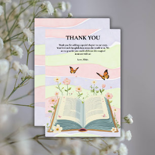 Whimsical Storybook Baby shower Bedankkaart