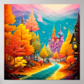 Whimsical Street Rhapsody Kleurrijke Graffiti Art Poster (Voorkant)
