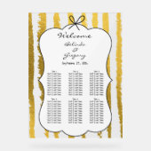 Whimsical Stripe Handwritten Wedding Seating Chart (Recto)