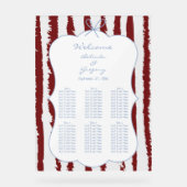 Whimsical Stripe Handwritten Wedding Seating Chart (Recto)