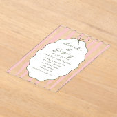 Whimsical Stripes Handwritten Painted Wedding Acryl Uitnodigingen (Laagn)