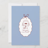 Whimsical Stripes Handwritten Painted Wedding  Bedankkaart (Achterkant)