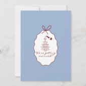 Whimsical Stripes Handwritten Painted Wedding Save The Date (Achterkant)