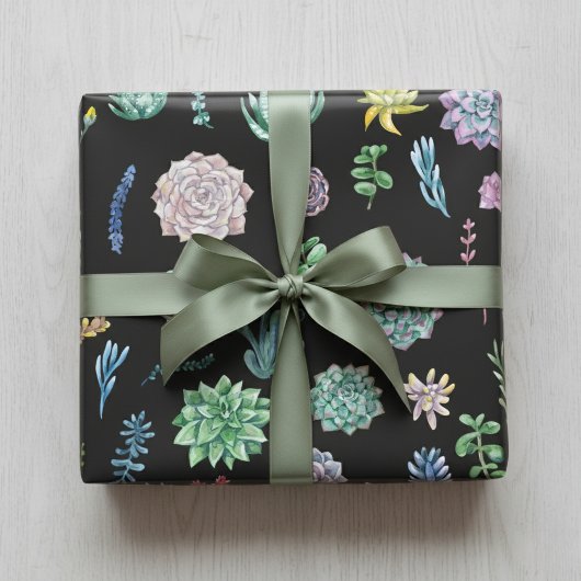 Whimsical Succulent Wrap: de gloed van je cadeau Inpakpapier Vel