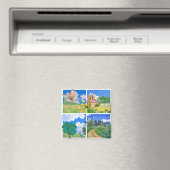 Whimsical Summer Countryside Magnet (In Situ (Lave-vaisselle))