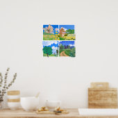 Whimsical Summer Countryside Poster (Keuken)