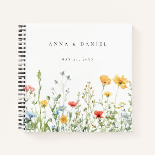 Whimsical Summer Floral Mariage Livre d'invité