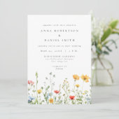 Whimsical Summer Floral Wedding Invitation (Debout devant)