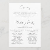 Whimsical Summer Floral Wedding Programma (Achterkant)