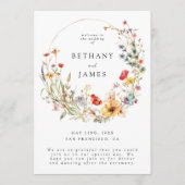 Whimsical Summer Floral Wedding Programma (Voorkant)