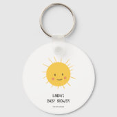 Whimsical Sun gepersonaliseerd Baby shower Sleutelhanger (Voorkant)