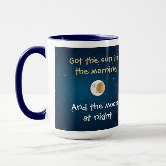 Whimsical Sun, Moon en Stars Mok (Links)