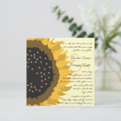 Whimsical Sunflower Weddenschap Kaart (Staand voorkant)
