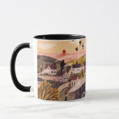 Whimsical Sunset Village Mug (Gauche)