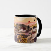 Whimsical Sunset Village Mug Mok (Voorkant rechts)