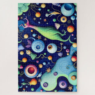 Whimsical Surreal Creatures - Kleurrijke Fantasy A Legpuzzel