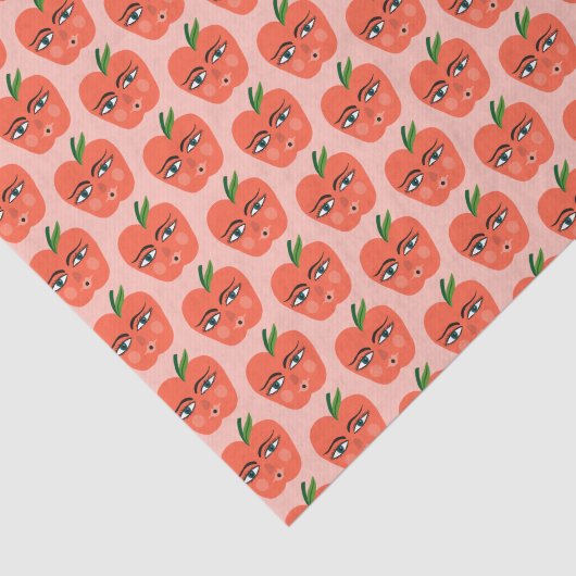 Whimsical Sweet Apple Gift Tissuepapier (Detail)