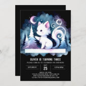 Whimsical Sweet Cat Verjaardag Kaart (Voorkant / Achterkant)