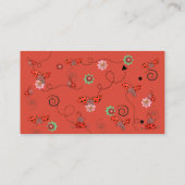 Whimsical Sweet Little Lady Ladybug Diaper Raffle  Informatiekaartje (Achterkant)