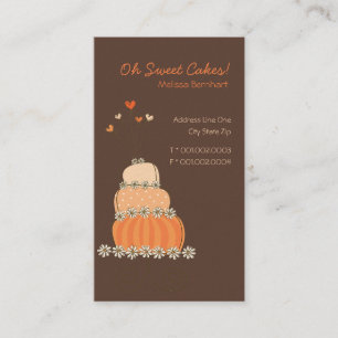 Whimsical Sweet Peach Oranje Weddenschap Birthday Visitekaartje