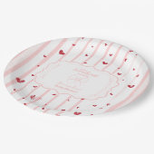 Whimsical Sweetheart Valentijnsdag Baby shower Papieren Bordje (Gekanteld)