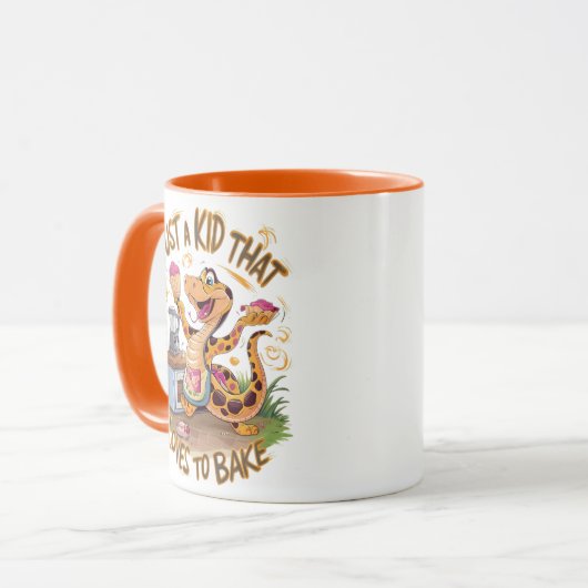 Whimsical T-shirt met taartslang Mok (Voorkant links)