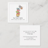 Whimsical Tea Cups Mama Speel Groep Custom Contactkaartje (Voorkant / Achterkant)