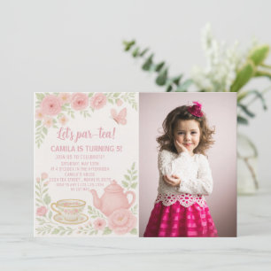 Whimsical Tea Party Anniversaire Invitation pour e