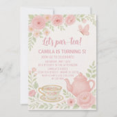 Whimsical Tea Party Anniversaire Invitation pour e (Devant)