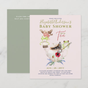 Whimsical TEA PARTY Baby shower Woodland Animals