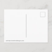 Whimsical Tea Party Muis en Vogel Briefkaart (Achterkant)