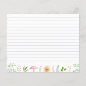 Whimsical Tea Party Vrijgezellenfeest Recipcard (Achterkant)